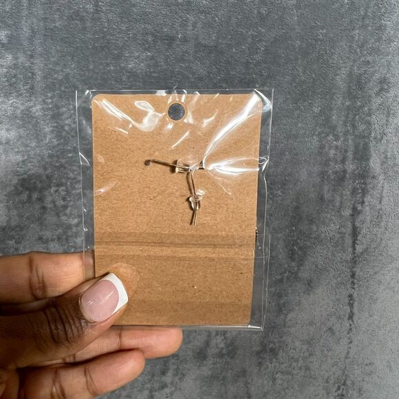 NWT Moroccan Pavé Drop Earrings Black on Gold - Picture 4 of 5